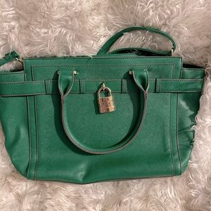 Green Just Fab Purse with Sparkles